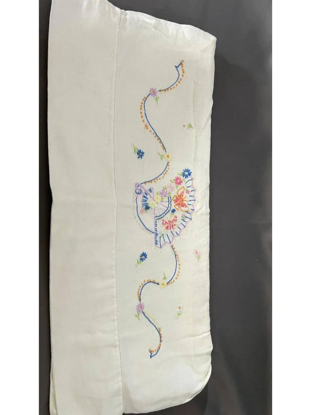Vintage Embroidered Fabric Squares & Linens Collection